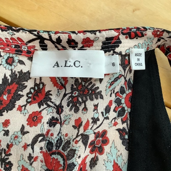A.L.C. Silk Hadley Floral Mini Dress Size 6 - Picture 11 of 16